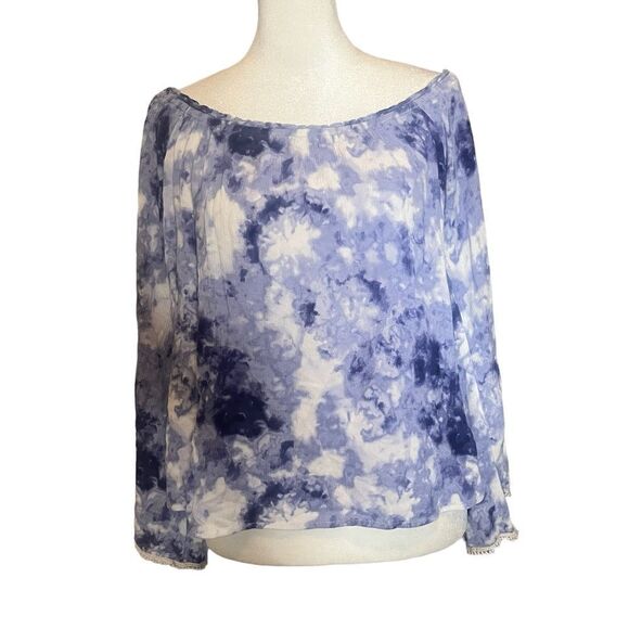 No Comment Off The Shoulder Top Size Large Tie Dye - Picture 1 of 11